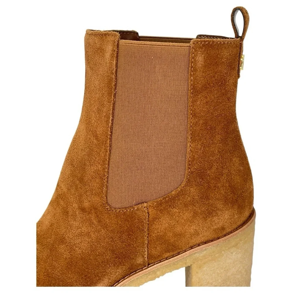 Lauren Ralph Lauren Marianna Tan Suede Leather Womens Ankle Boots Size 9.5M - Picture 9 of 14